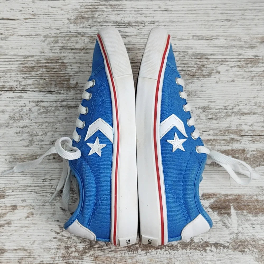 🟦Sz 2 Converse Star Replay Blue Tropic Canvas Sneakers - Picture 12 of 15